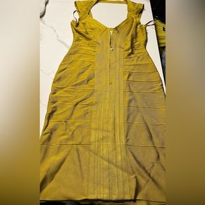 Herve Leger zip front bandage dress size M